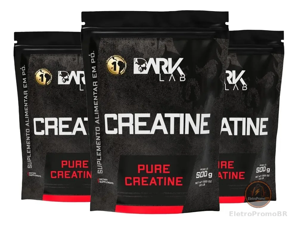 3x Creatina Monohidratada Pura 500g Dark Lab Unidade