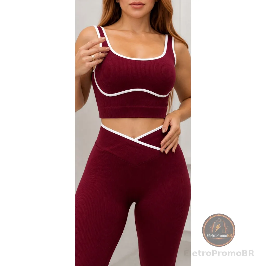 Conjunto Gringo Academia Feminino Calça e Top Esportivo