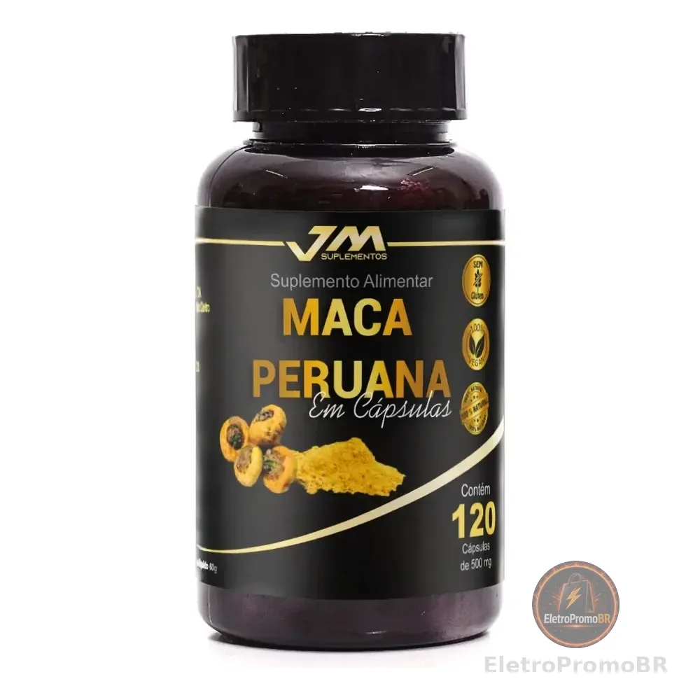 Maca Peruana Original 500mg 120 Cápsulas - Jmsuplementos