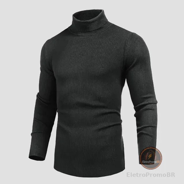 Blusa Cacharrel Masculina Ribana Canelada Manga Longa