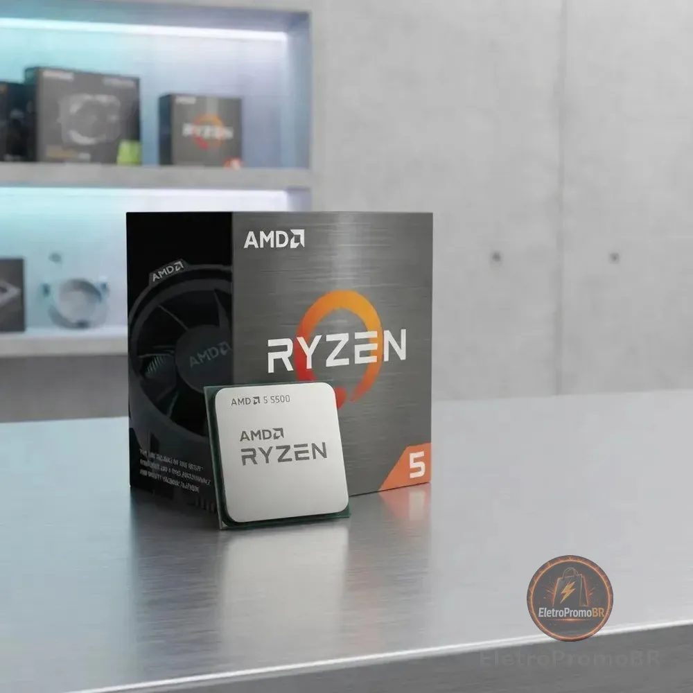 Processador AMD Ryzen 5 5500 3.6GHz 4.2GHz Max Turbo Cache 16MB AM4