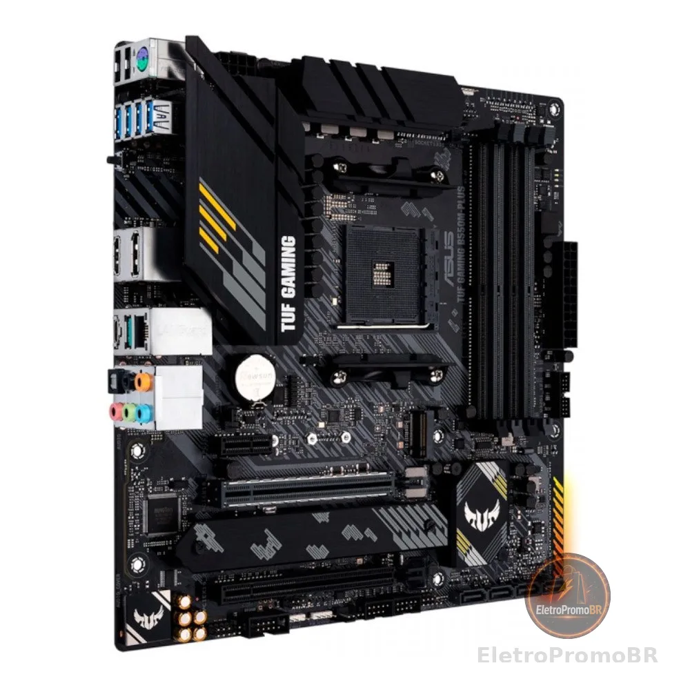 Placa-mãe Asus p/AMD AM4 B550M-Plus TUF Gaming 4xDDR4 mATX 90MB14A0-C1BAY0