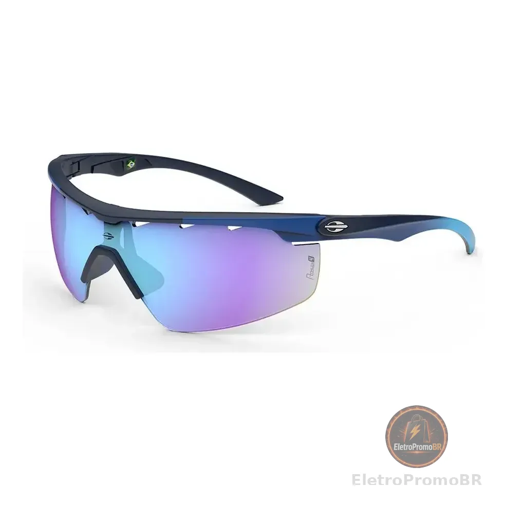 Óculos De Sol Mormaii Athlon 4 M0042kc697 Athlon 4 - Azul Escuro Degrad. Azul Claro Fosco Lente Azul
