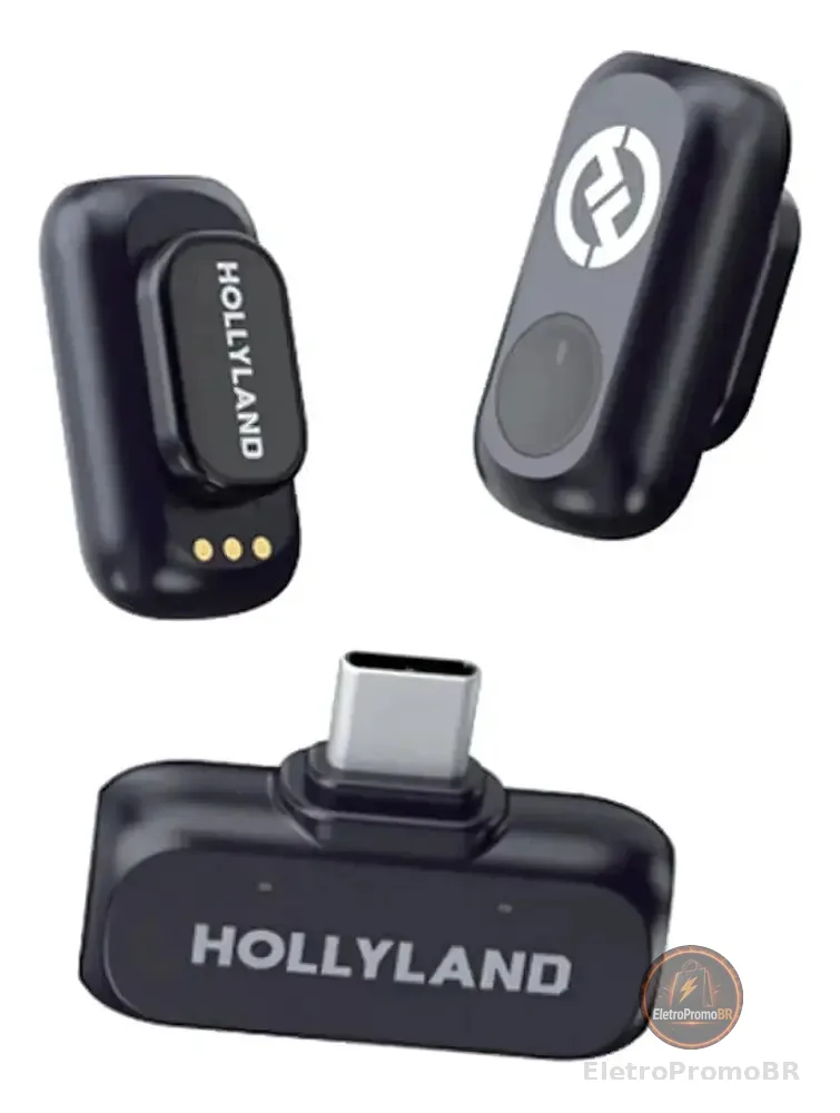 Microfone Lark A1 Hollyland Mini Usb-c Preto