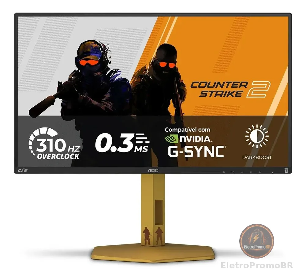 Monitor Gamer AOC AGON CS2 25" 310Hz 0.3 ms HDR400 IPS Base Ajustável CS25G