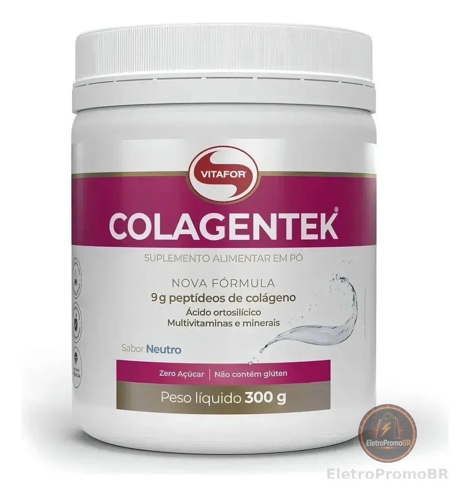 Colágeno Colagentek Neutro 300g Vitafor Sem Sabor