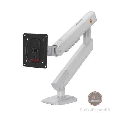 Suporte de Mesa Articulado para Monitor de 17" a 32" North Bayou, com Pistão a Gás, VESA, Branco - A5-XE NB