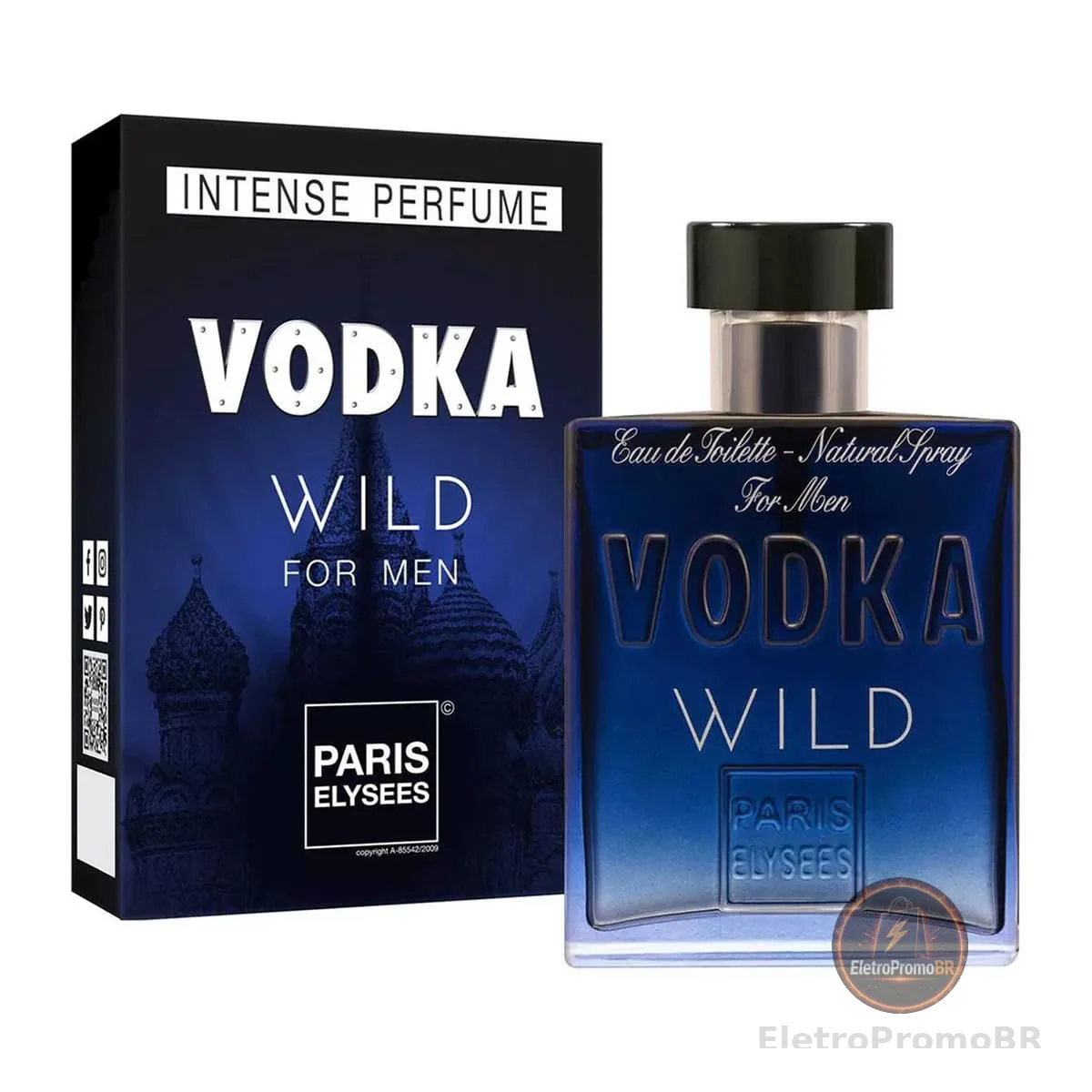 Perfume Importado Paris Elysees Eau De Toilette Masculino Vodka Wild 100ml