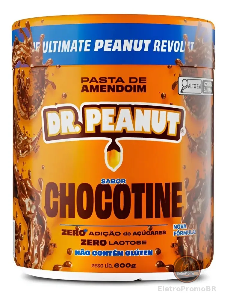 Melhor Pasta De Amendoim Dr. Peanut Com Whey Protein 600g Sabor Chocotine