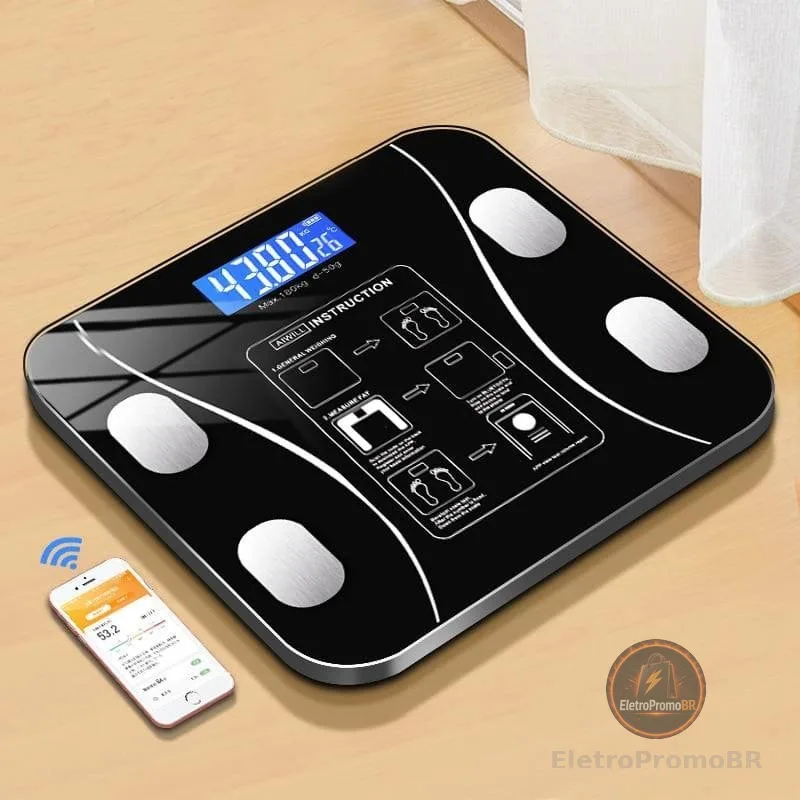 Balança Digital Medidora Corporal Bioimpedância até 180kg