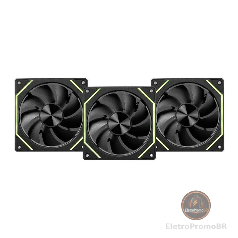 Kit Ventoinhas Pichau Ventus NX, ARGB, 3x120mm, Preto, PCH-VTNX3-BK01