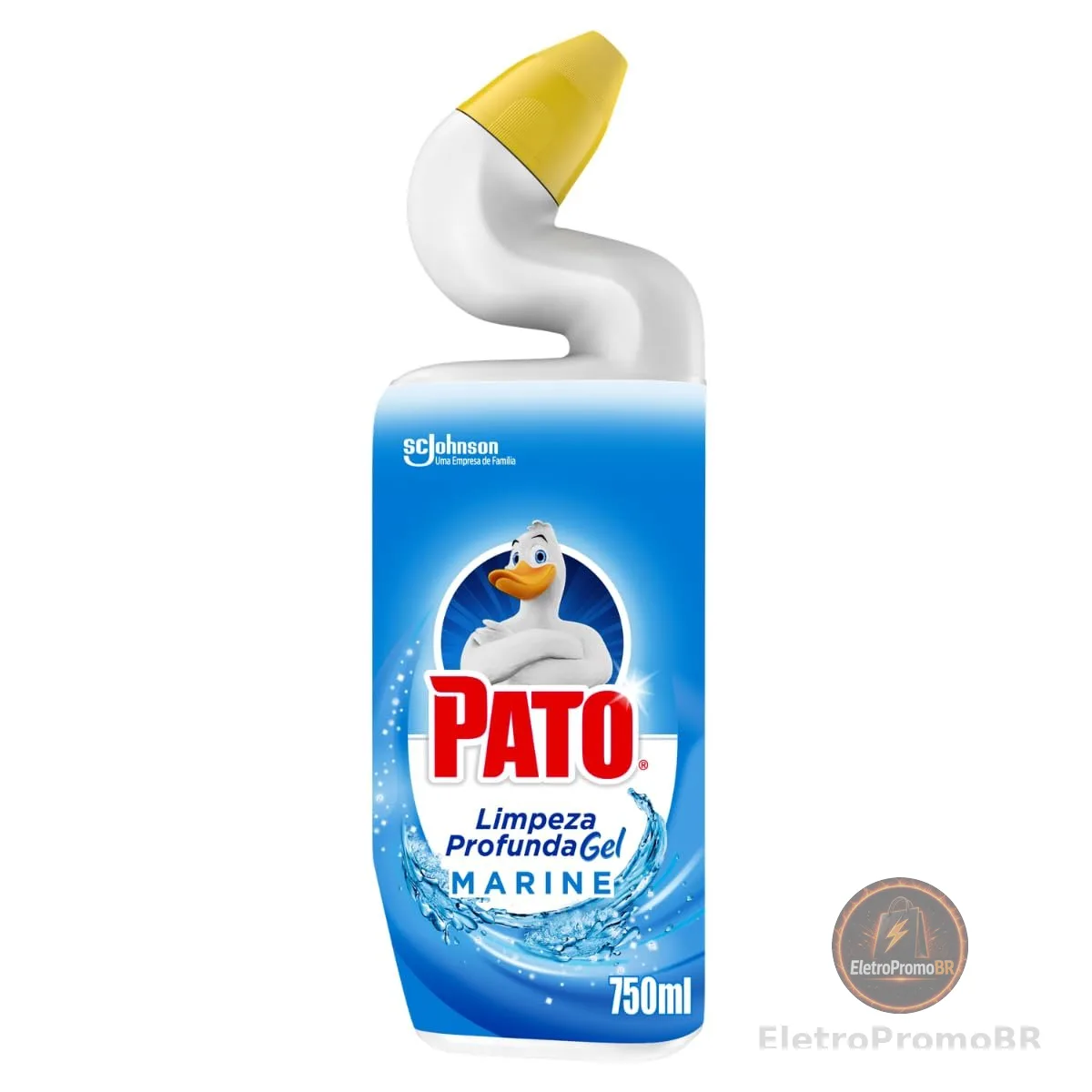 Pato Limpador Sanitário Gel Desinfetante, Marine, Limpeza Profunda 750ml
