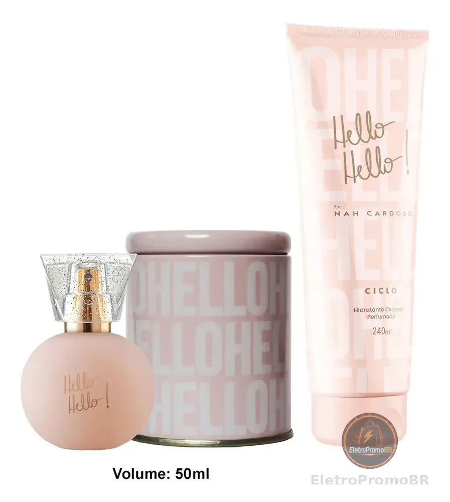 Parfum Hello Hello de Ciclo Cosméticos c/ Deo Colônia 50 mL e Corporal