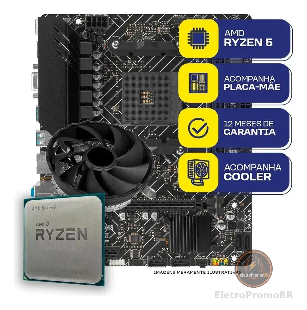 Kit Upgrade Gamer Mcl, Amd Ryzen 5 3400g, A520m