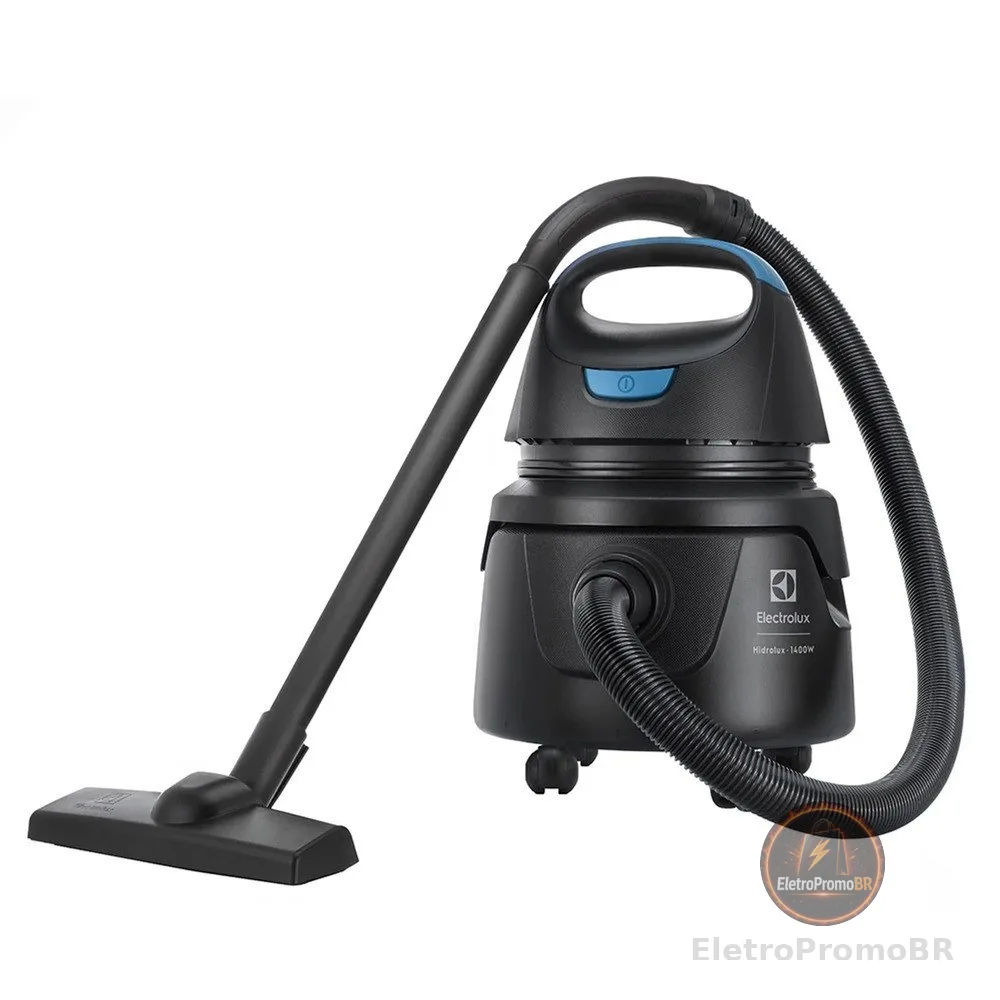 Aspirador de Pó e Água Electrolux 1400W Rodas 360° Preto e Azul