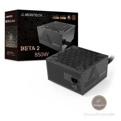 Fonte Montech Beta 2, 850W, Preto - BETA2850W