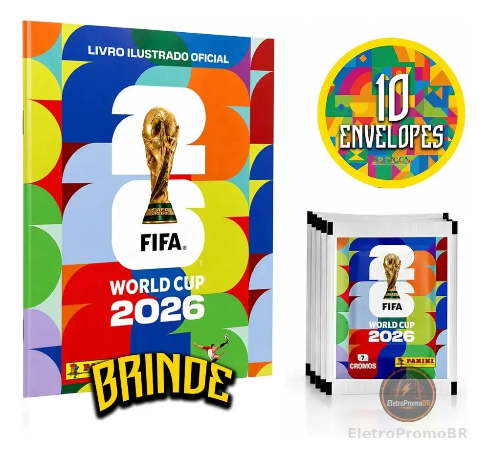 Kit 70 Figurinhas Do Álbum Copa Do Mundo 2026 + Album Brinde