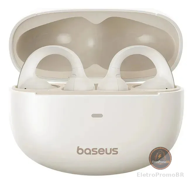 Fones De Ouvido Com Encaixe Baseus Bowie Mc1 Open Ear, Ip57 Cor Branco
