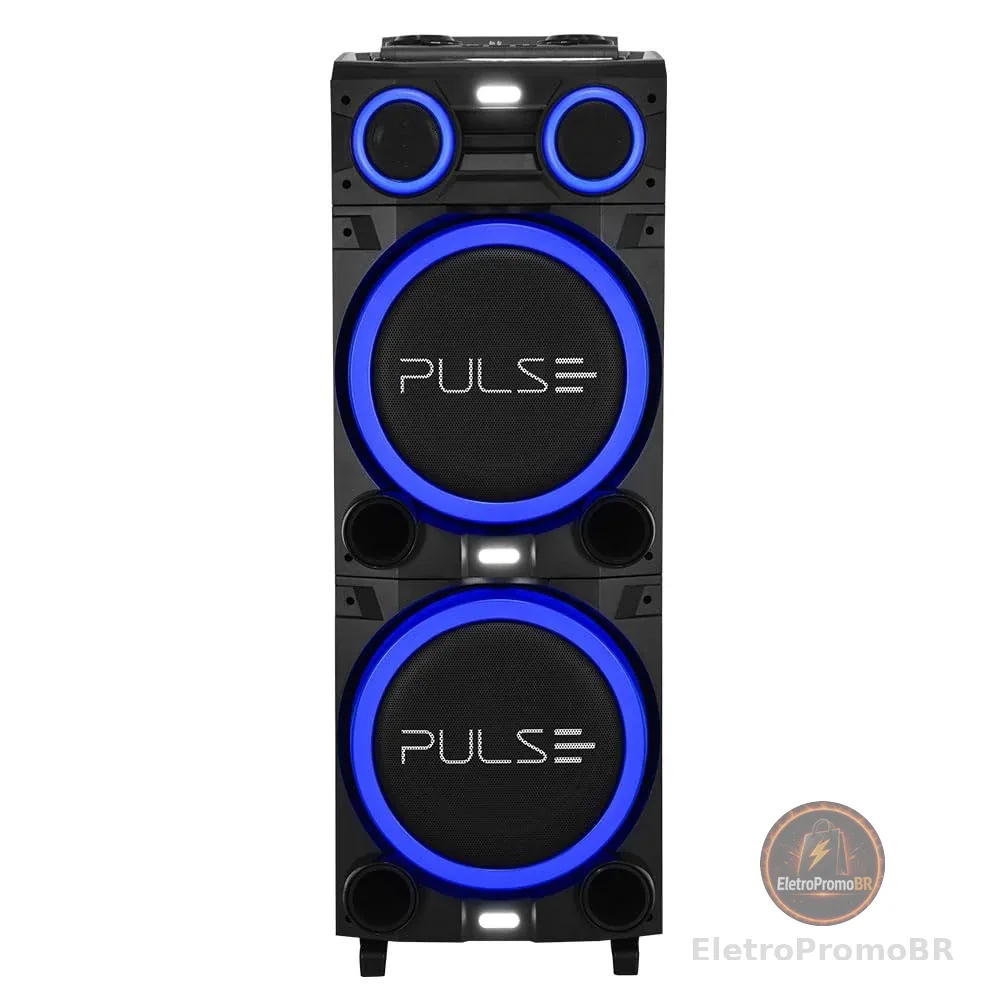 Caixa de Som Torre Double 12 Pol, 2700W Bluetooth Pulse - SP516