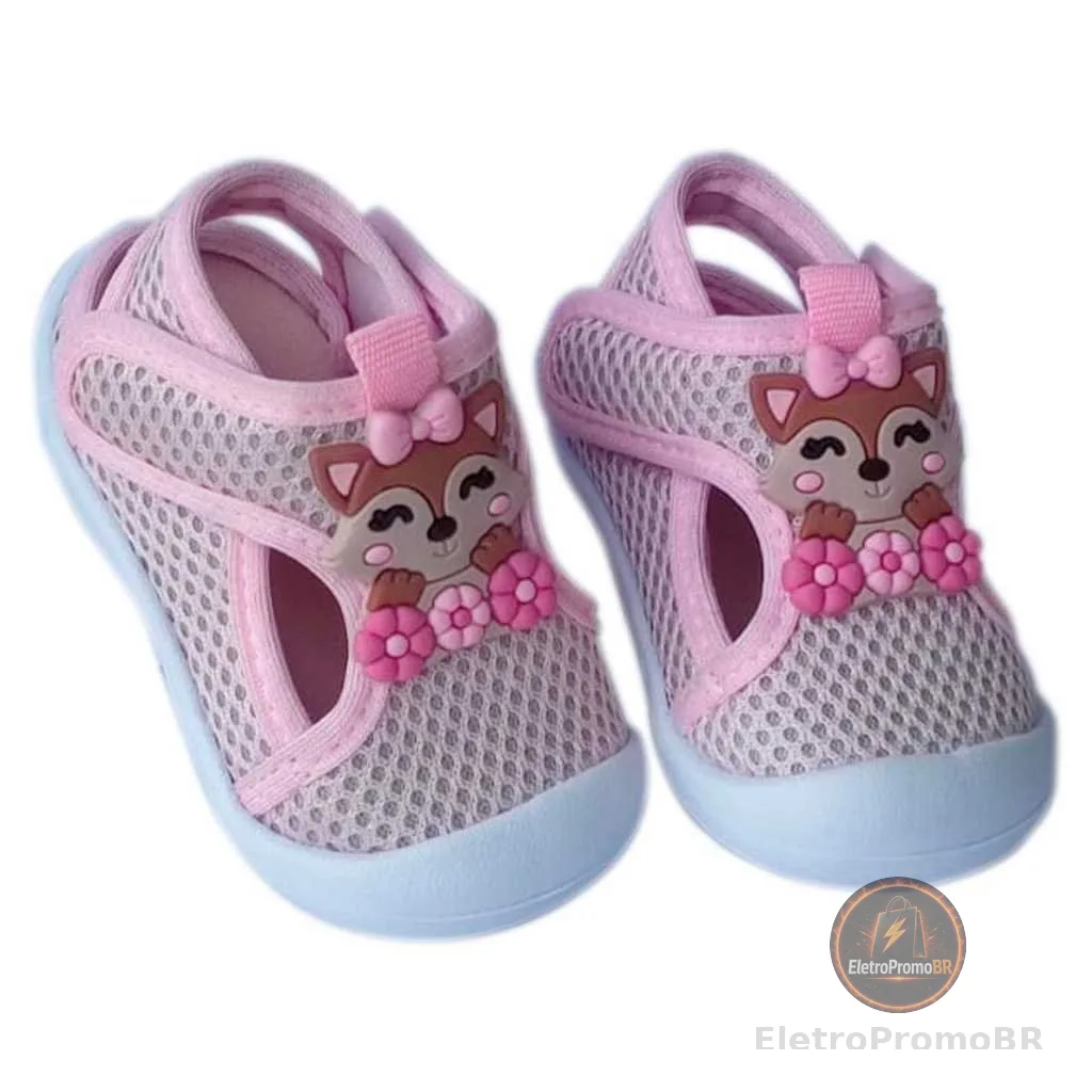 Tênis Papete Infantil Menina Calce Fácil Meia Bebê Sapato Macio Antiderrapante Bella Artes Kids