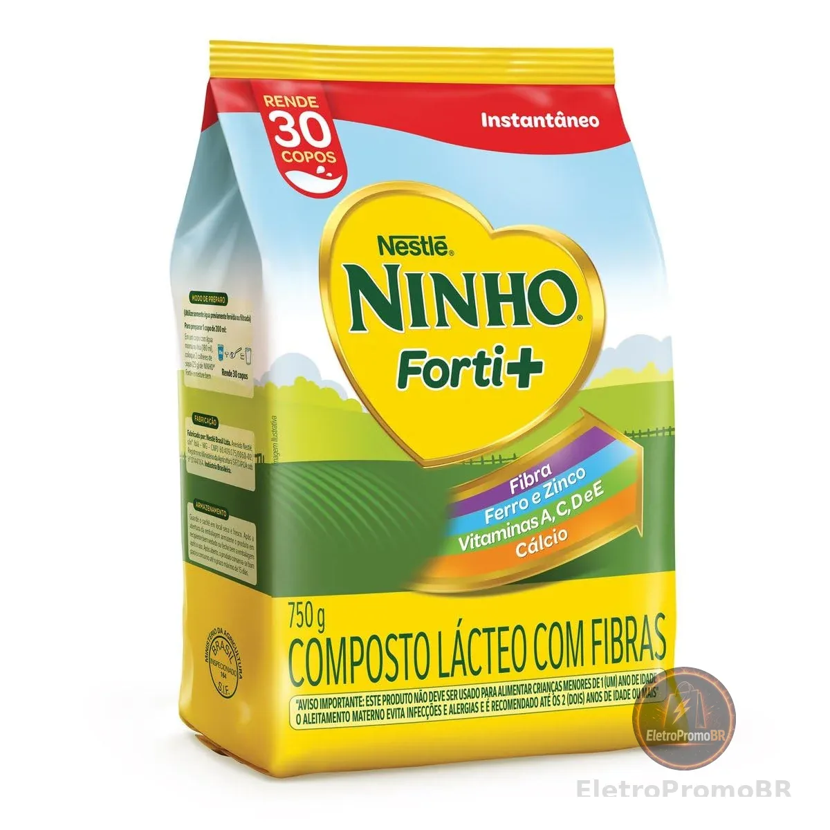Composto Lácteo, Nestlé, Ninho Forti+, Pacote, 750g