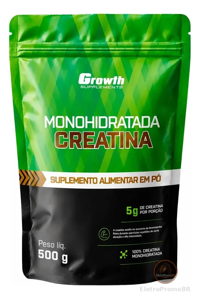 Creatina Monohidratada 500g Pouch - Growth Supplements Sem Sabor