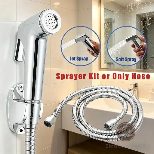 Ducha Higiênica Para Banheiro Completa Luxo  Inox  1,2m Chuveirinho Privada