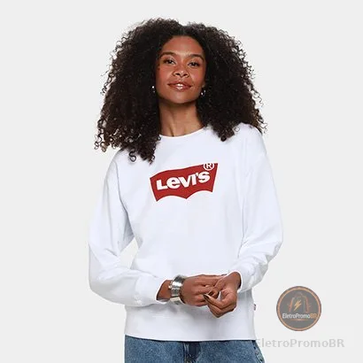 Moletom Levi's Crewneck Fleece Feminino