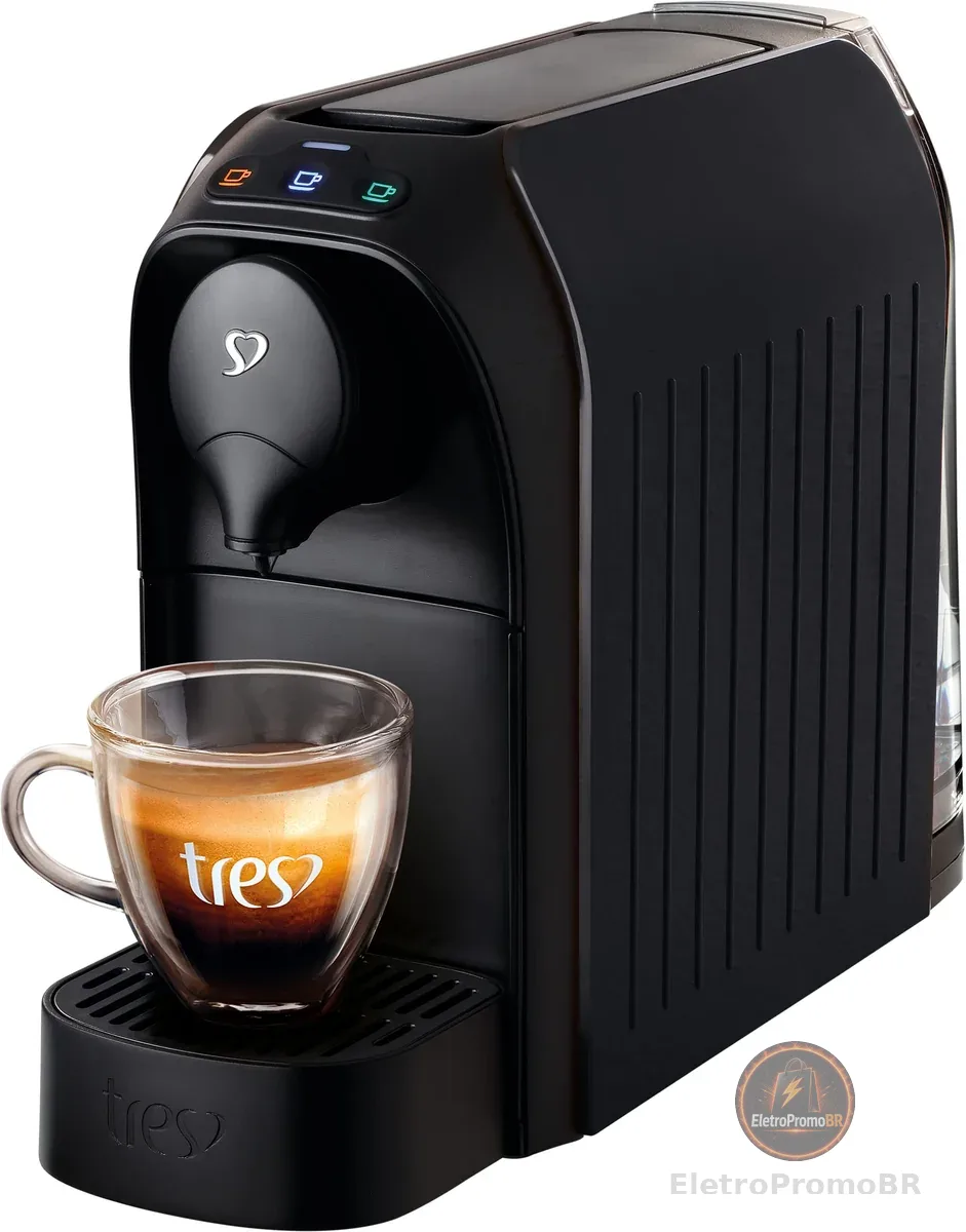 3 Corações TRES Cafeteira Espresso e Multibebida Passione Preta - 220V