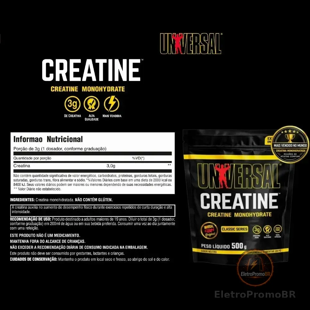 Creatina Monohidratada Refil 500g Universal Nutrition
