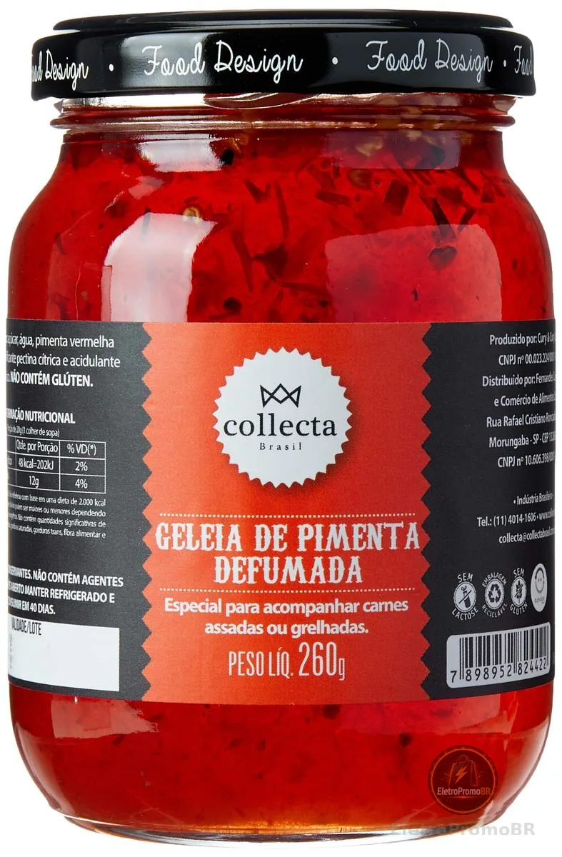 Collecta - Geléia de Pimenta Defumada, 260 g