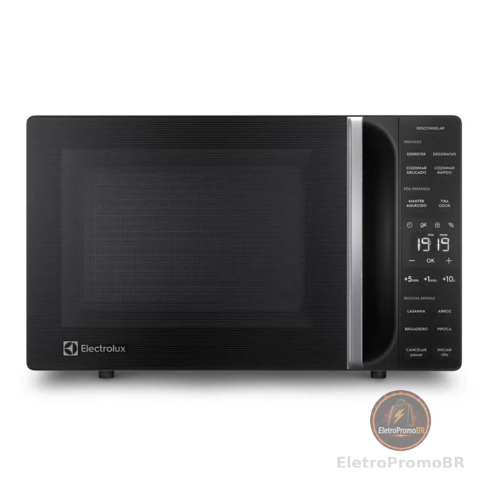 Micro-ondas Electrolux 23L Preto Efficient com Descongelamento Assistido 127v ME23P