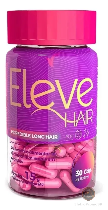 Vitamina Capilar Eleve Life para Crescimento do Cabelo em Cápsula com 30 Unidades