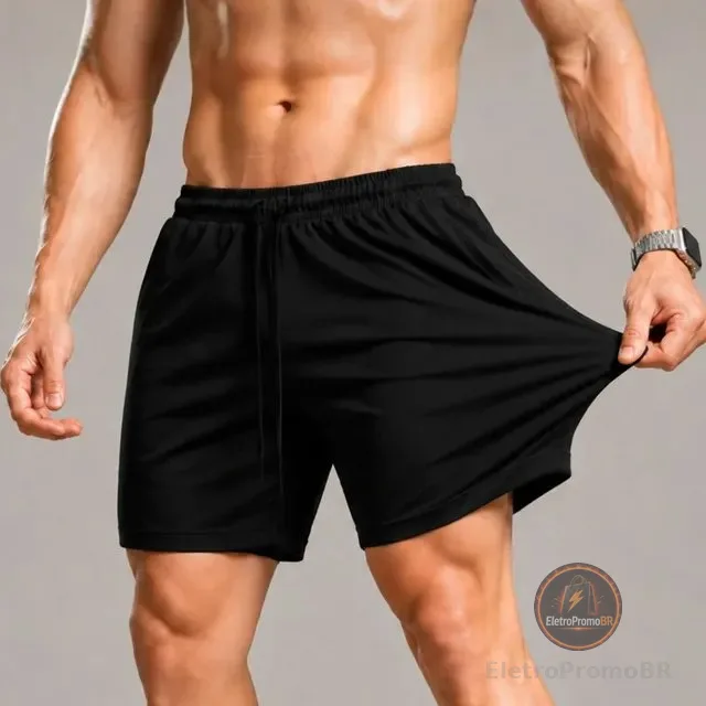 Short Praia Masculino Bermuda Tactel Elastano Academia