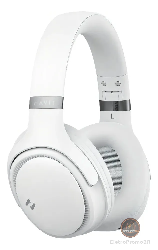 Heaphone Havit H630bt Bluetooth 5.3 On-ear 3d 55h Cor Bege
