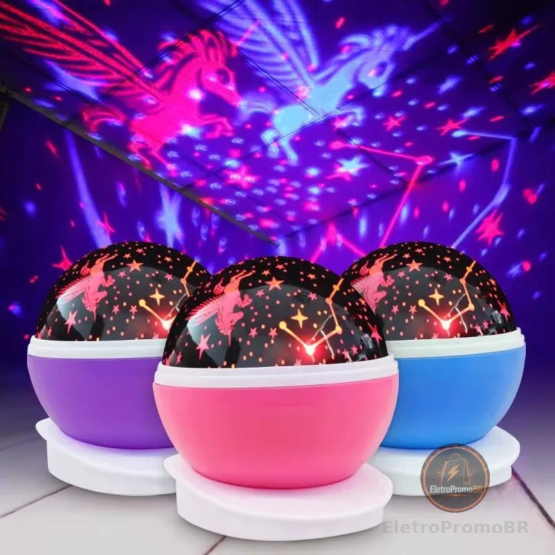 Luminária Projetor Estrela 360º Galaxy Abajur Star Master 802