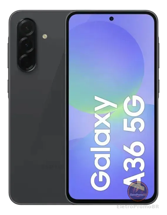 Smartphone Samsung Galaxy A36 5G 128GB 6GB RAM Câmera Tripla de até 50MP Selfie de 12MP IP67 Super AMOLED 6.7'' NFC Recursos AI Android e Segurança Snapdragon - Branco