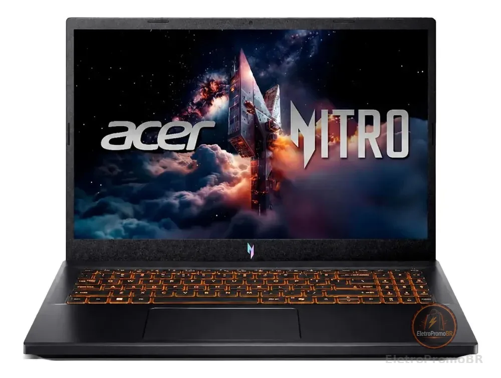 Notebook Gamer 15.6" Acer Nitro V 15 com Processador Intel Core i7 de 13ª Geração Placa de Vídeo NVIDIA GeForce RTX 4050 com 6GB Memória RAM de 8GB DDR5 SSD de 512GB Tela IPS 165Hz Linux
