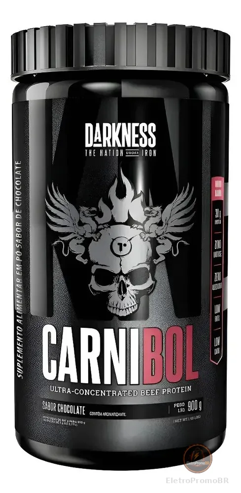 Carnibol Isolado Hidrolisado Chocolate 900g - Darkness Chocolate