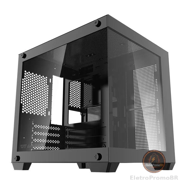 Gabinete Gamer Aigo Darkflash Durin D275M, Mid-Tower, Lateral de Vidro, Preto, DURIN-D275M-BK