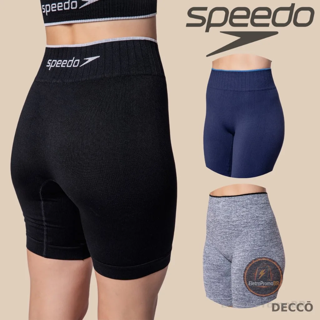 Bermuda Feminina Cintura Alta Esportiva Cós Duplo Tecido Canelado Poliamida Fitness Academia