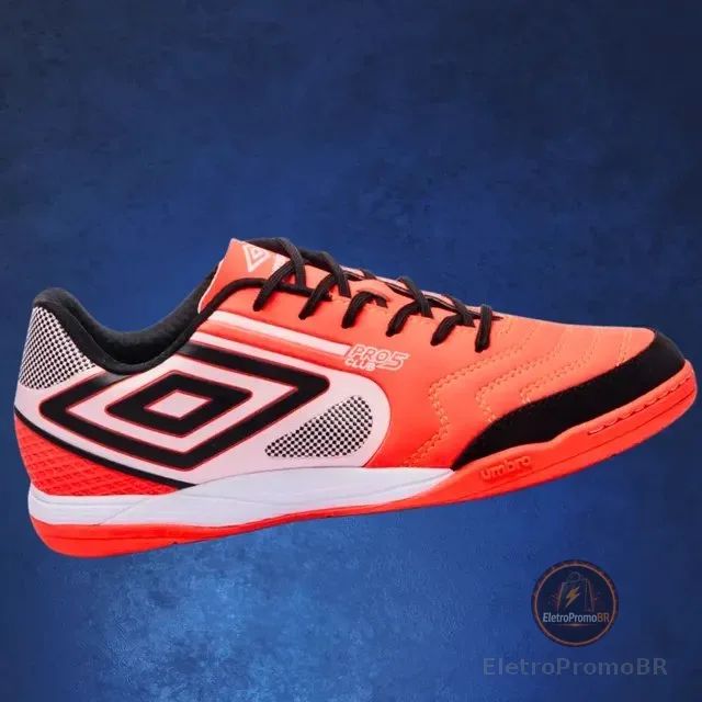 Chuteira Futsal Umbro Pro 5 Bump Club Profissional Reforçada