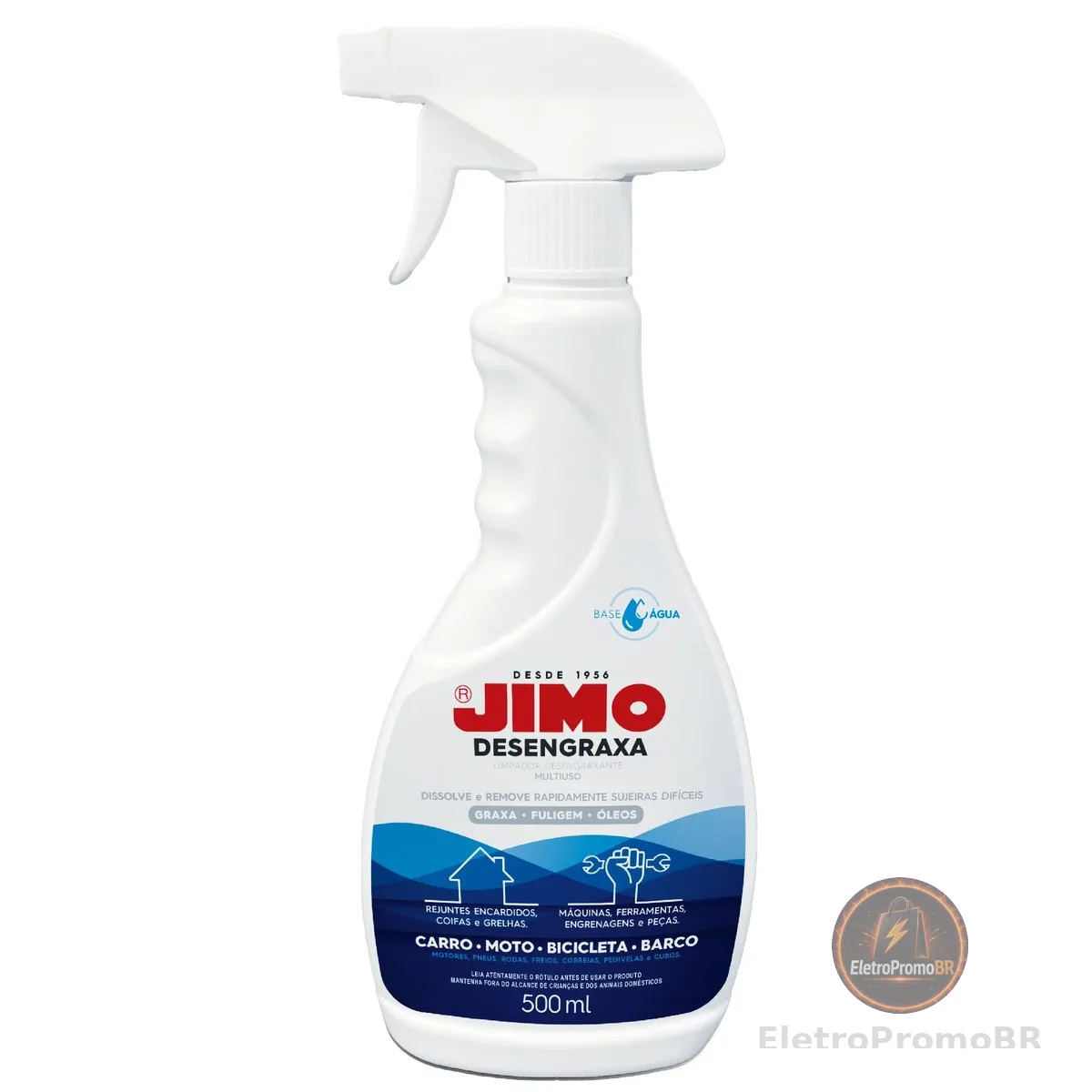 JIMO Desengraxa Alto Poder de Limpeza Dissolve e Remove Graxa Óleo Gordura Eficiente para Limpeza de Peças Máquinas em Diversas Superfícies Frasco 500ml
