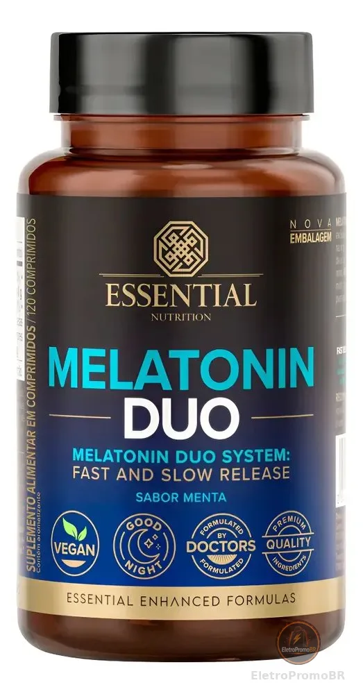 Melatonina Essential Nutrition em comprimidos sabor Menta x 200mg de 120 un