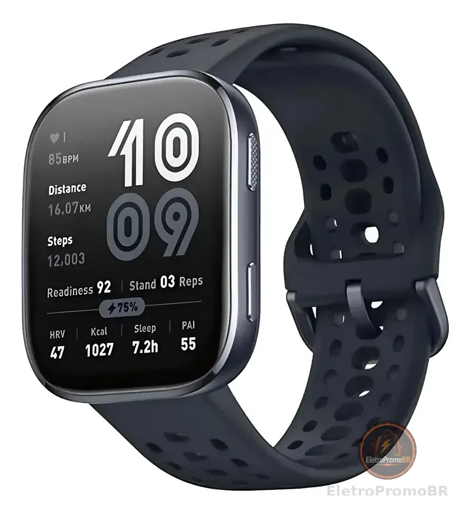 Smartwatch Amazfit Bip 6 Global com GPS, Alexa e Tela AMOLED 1.97"