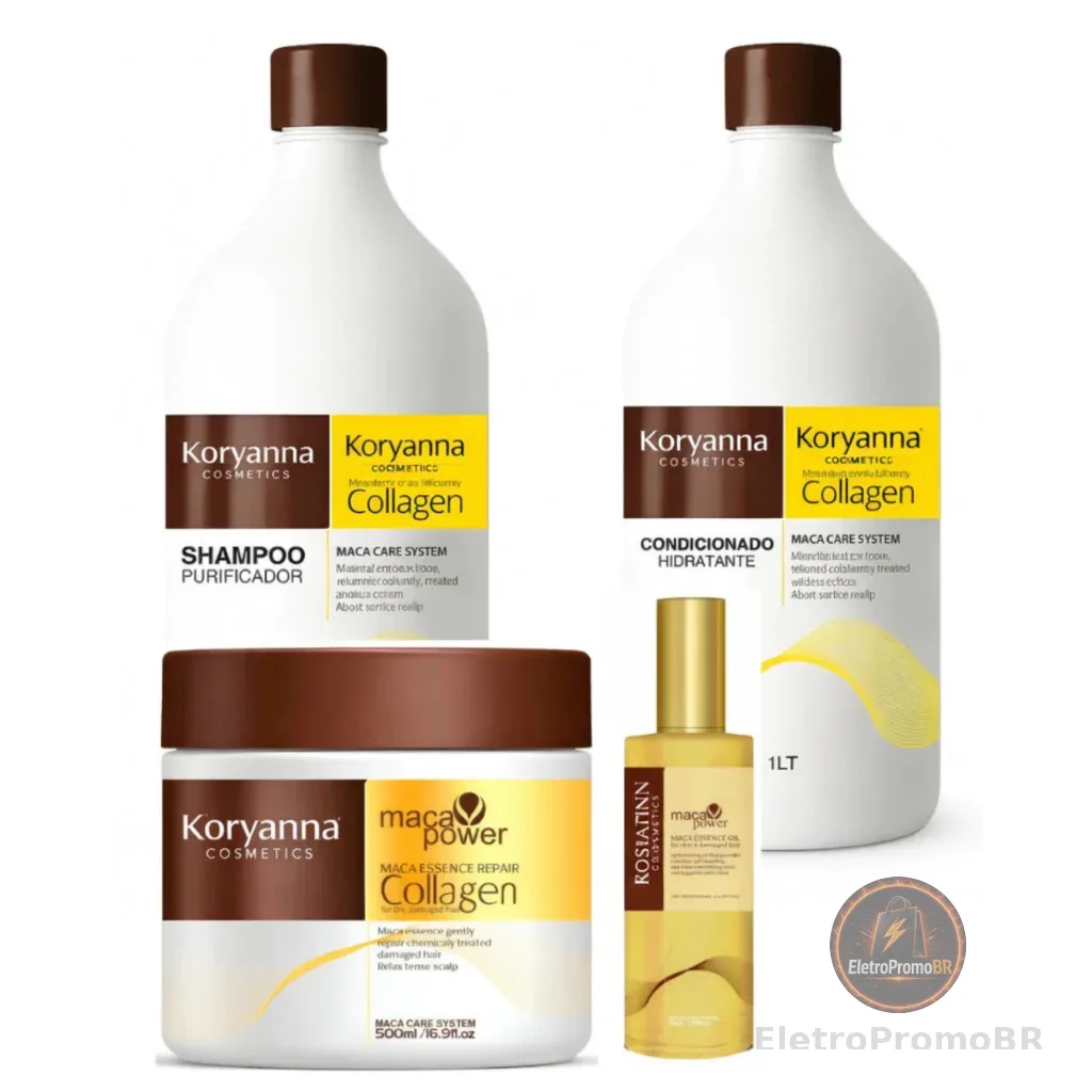 Kit Completo  Máscara 500 g + condicionador 1L + Shampoo 1L + Óleo  P 50ml