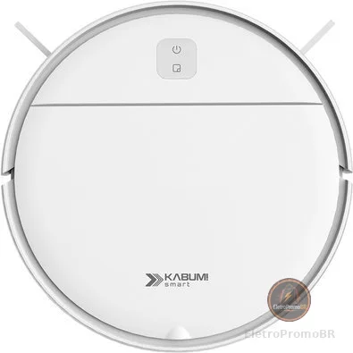 Robô Aspirador de Pó KABUM! smart K100 - Limpeza Autônoma Sem App, Design Slim, Até 90min, Sensor Antiqueda/Anticolisão, Bivolt - KSAR100BR