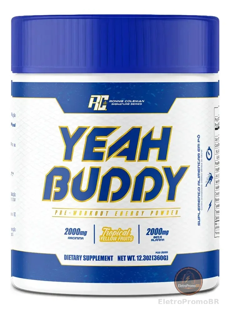 Pré Treino 360g Yeah Buddy Frutas Amarelas Ronnie Coleman