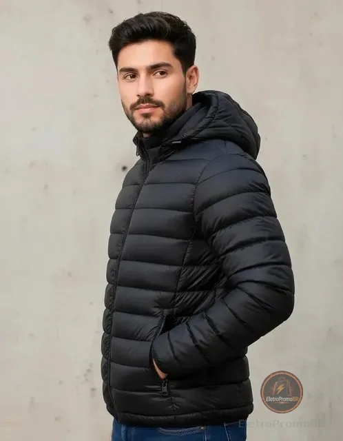 Jaqueta Puffer De Frio Intenso Blusa Impermeável Inverno