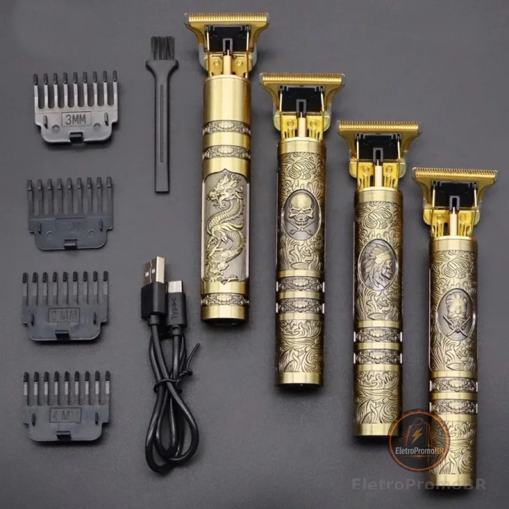Máquina De Cortar Cabelo Para Barba Masculina Designer Aleatório Elétrico Profissional
